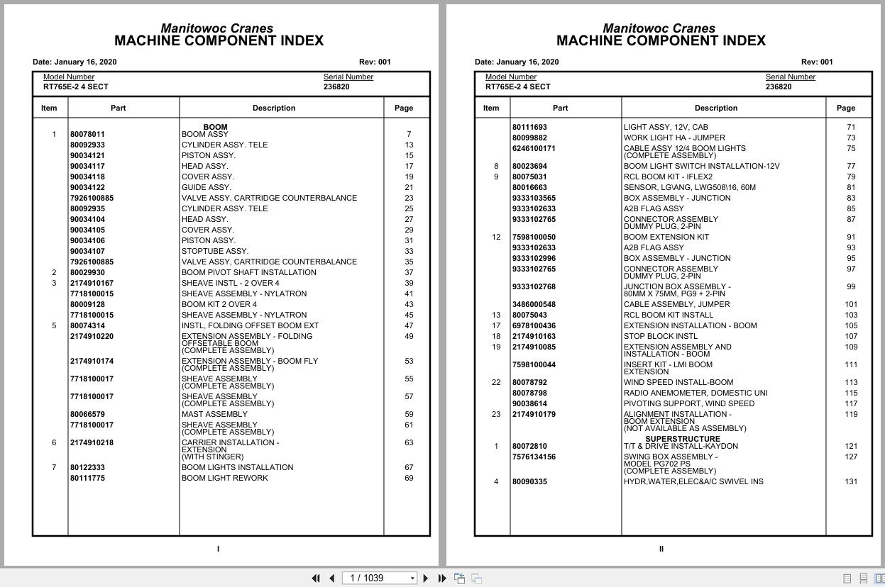 Grove Crane RT765E 2 4 SECT 236820 Parts Manual 2020 (1)