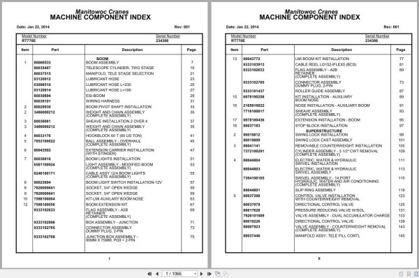 Grove Crane RT770E 234386 Parts Manual 2014 (1)