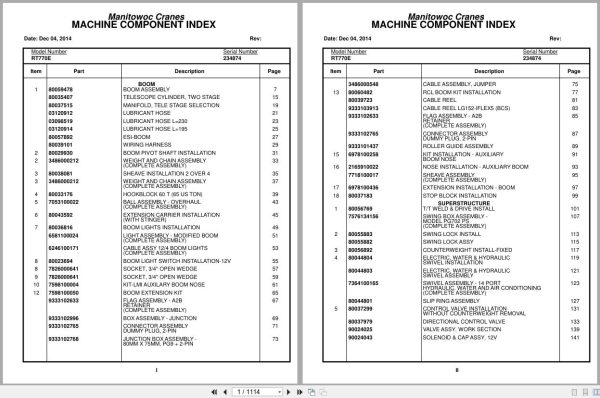Grove Crane RT770E 234874 Parts Manual 2014 (1)