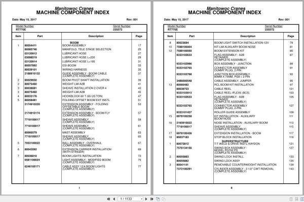 Grove Crane RT770E 235572 Parts Manual 2017 (1)