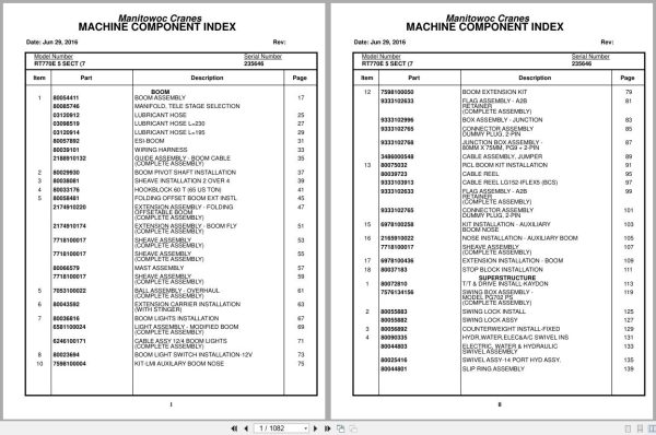Grove Crane RT770E 5 SECT 235646 Parts Manual 2016 (1)