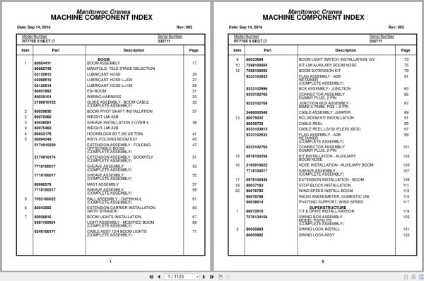 Grove Crane RT770E 5 SECT 235711 Parts Manual 2016 (1)