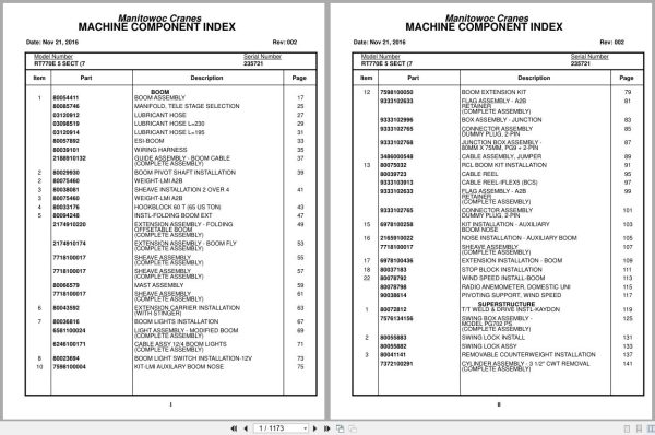 Grove Crane RT770E 5 SECT 235721 Parts Manual 2016 (1)