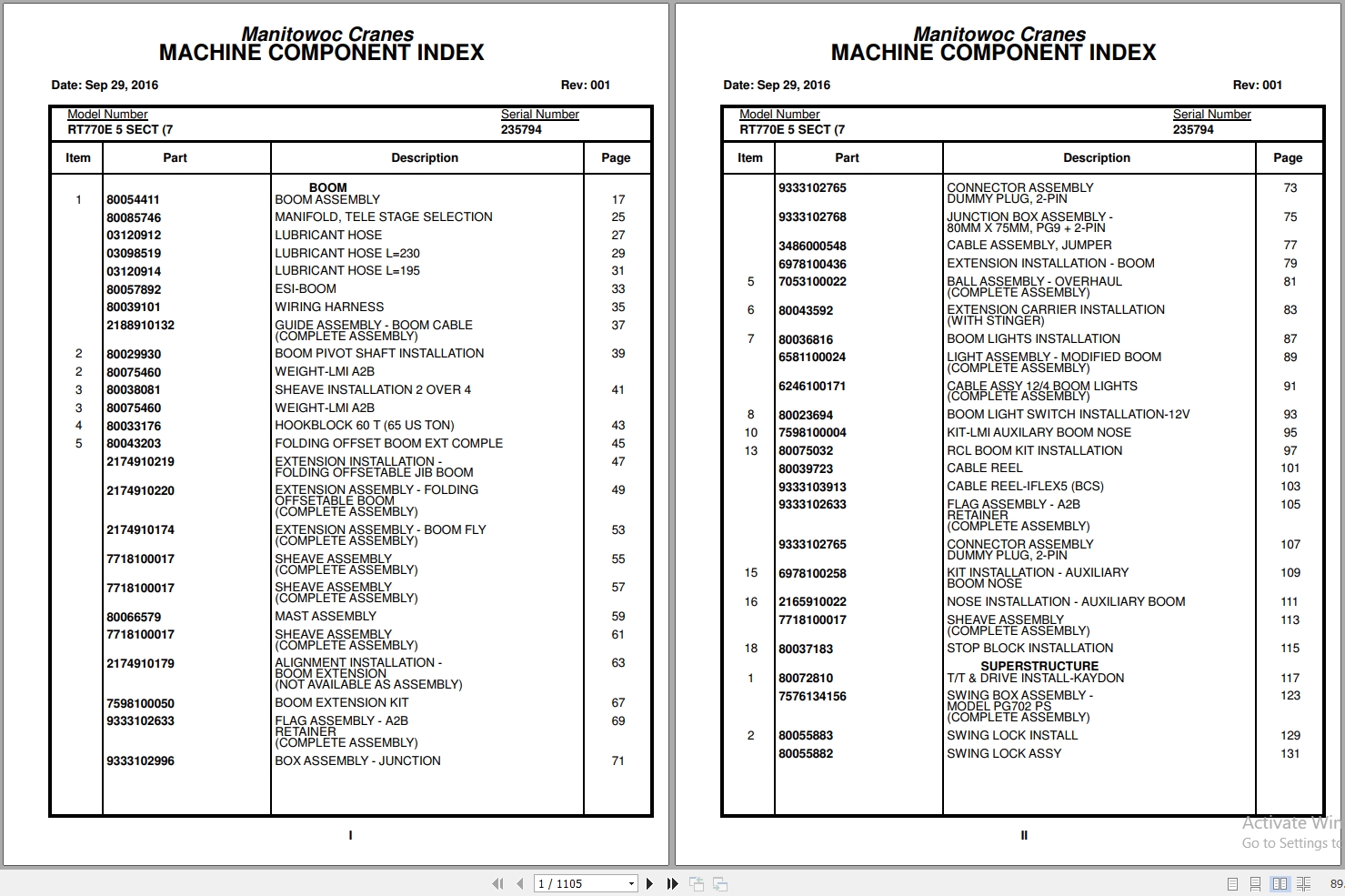 Grove Crane RT770E 5 SECT 235794 Parts Manual 2016 (1)