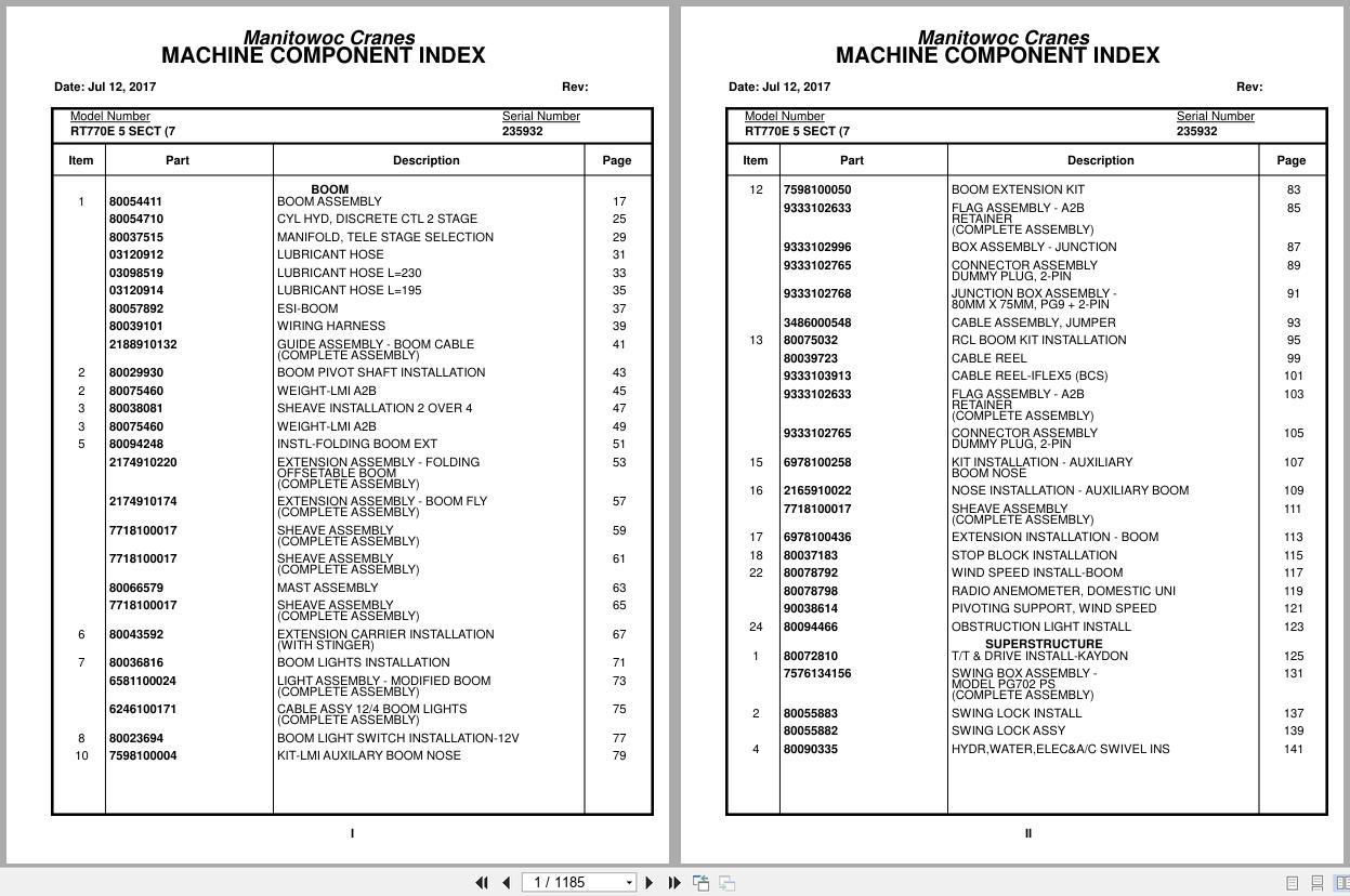 Grove Crane RT770E 5 SECT 235932 Parts Manual 2017 (1)