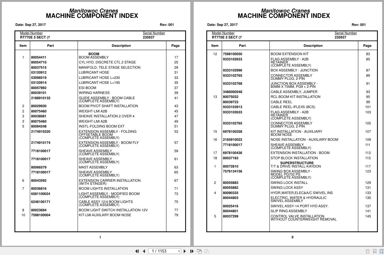Grove Crane RT770E 5 SECT 235937 Parts Manual 2017 (1)