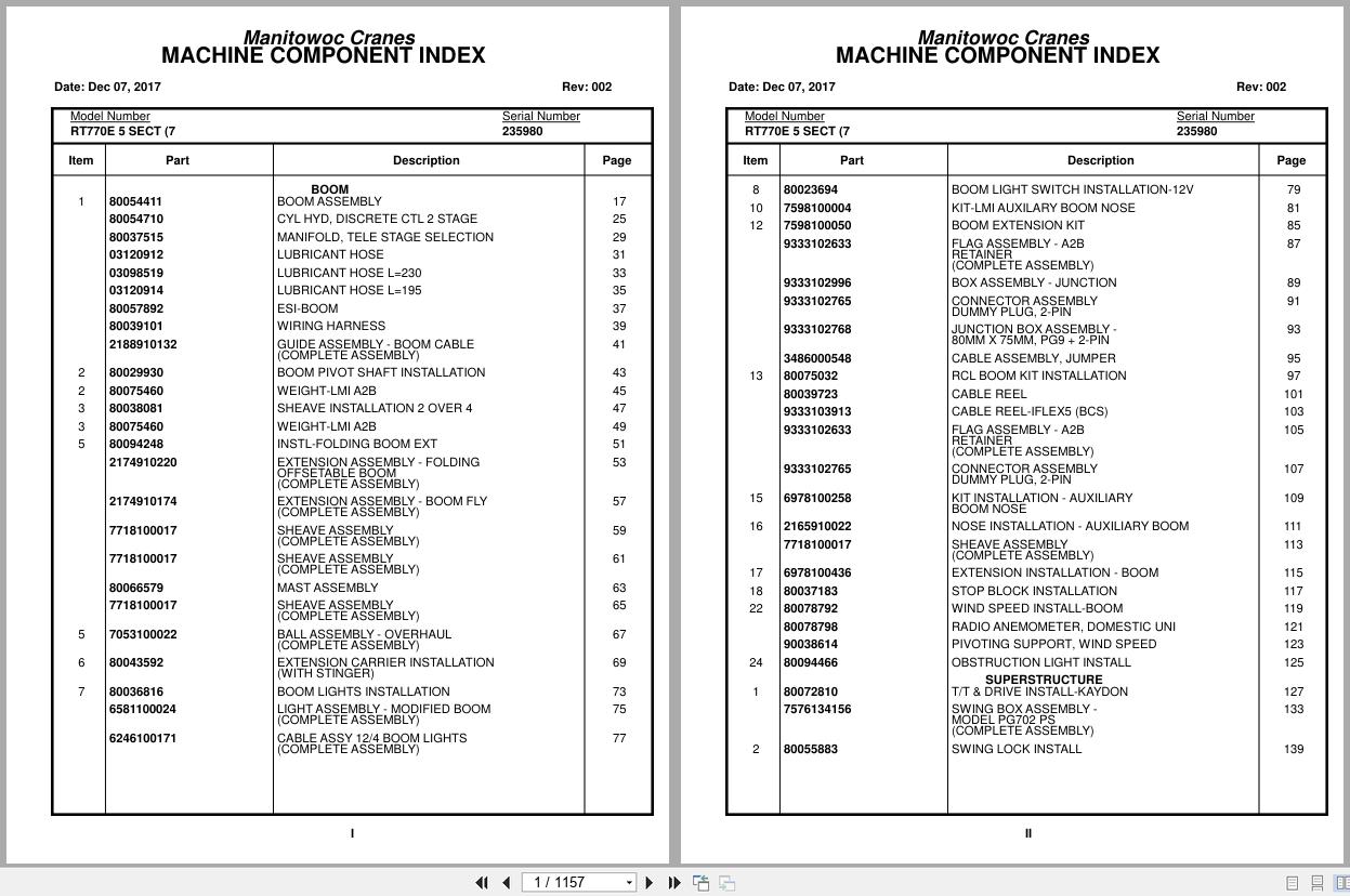 Grove Crane RT770E 5 SECT 235980 Parts Manual 2017 (1)