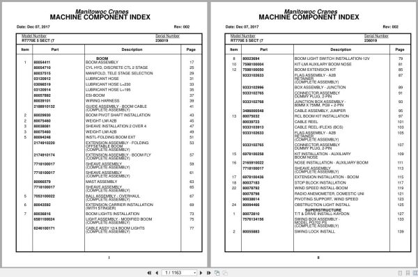 Grove Crane RT770E 5 SECT 236019 Parts Manual 2017 (1)