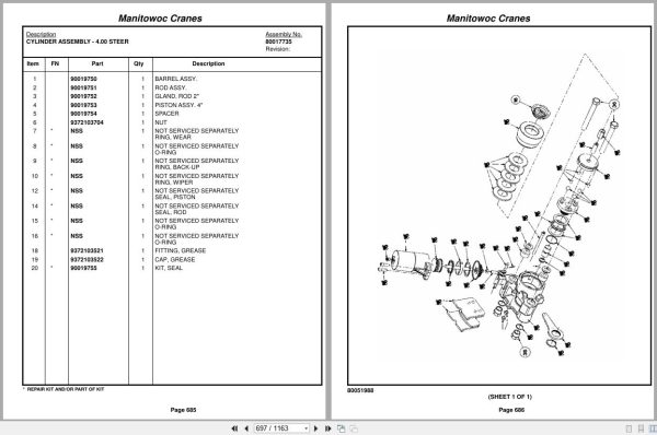 Grove Crane RT770E 5 SECT 236019 Parts Manual 2017 (2)