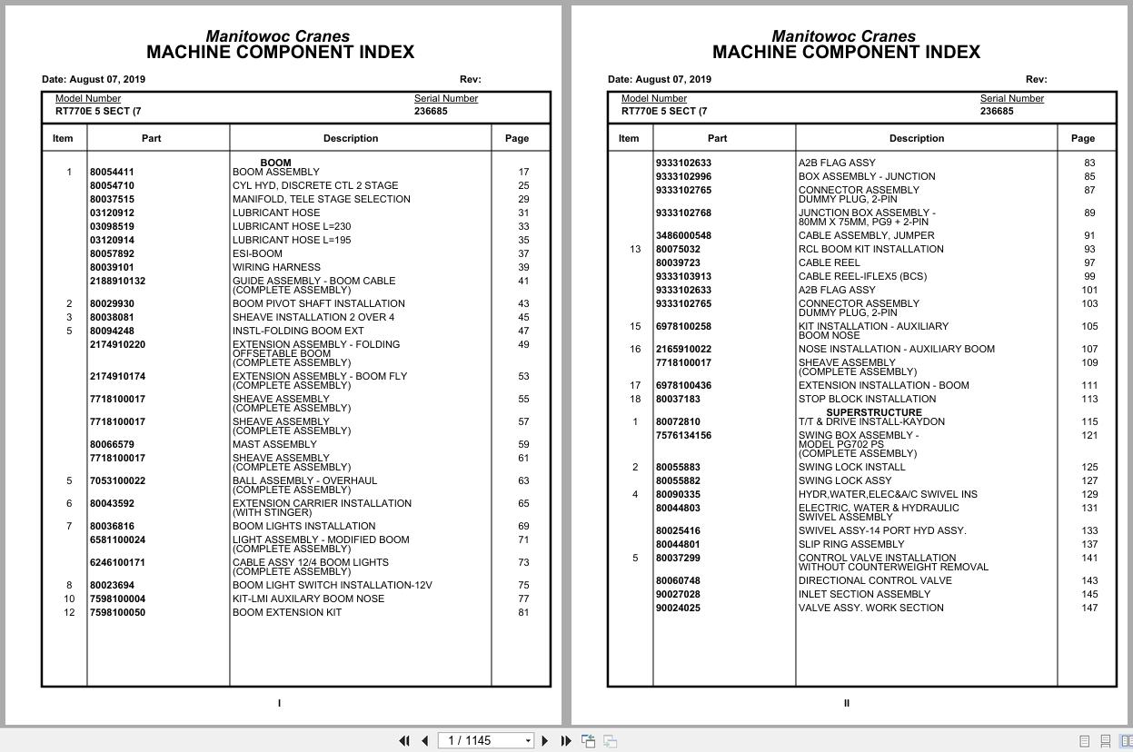 Grove Crane RT770E 5 SECT 236685 Parts Manual 2019 (1)