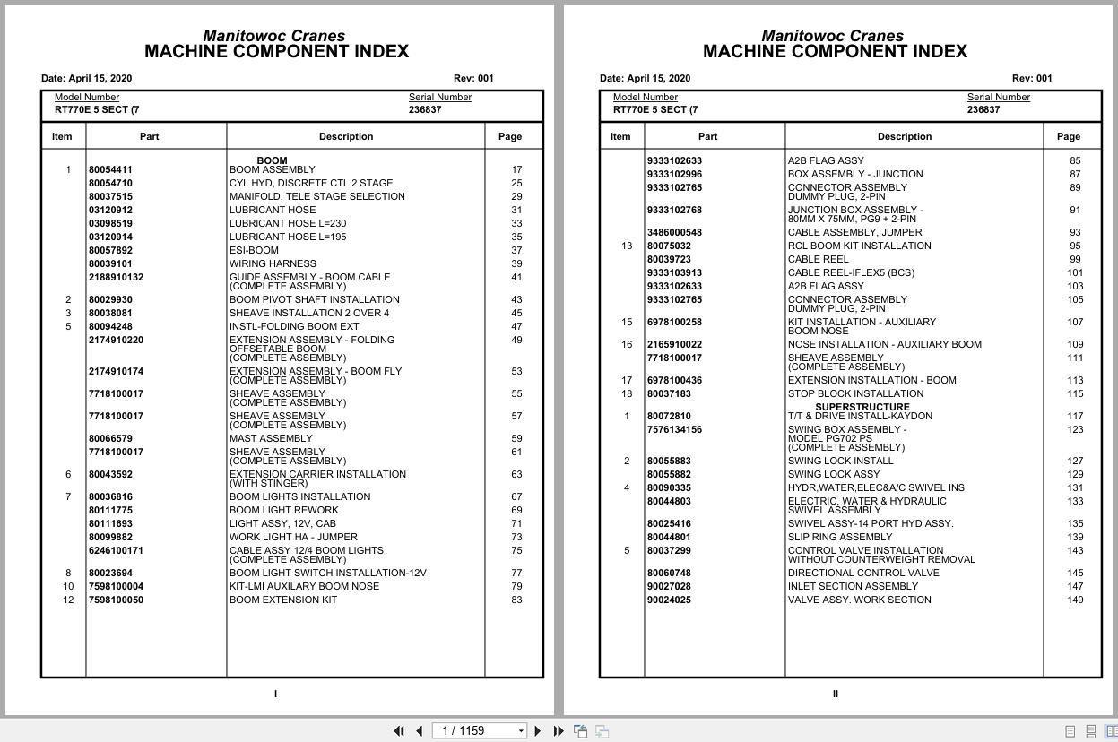 Grove Crane RT770E 5 SECT 236837 Parts Manual 2020 (1)
