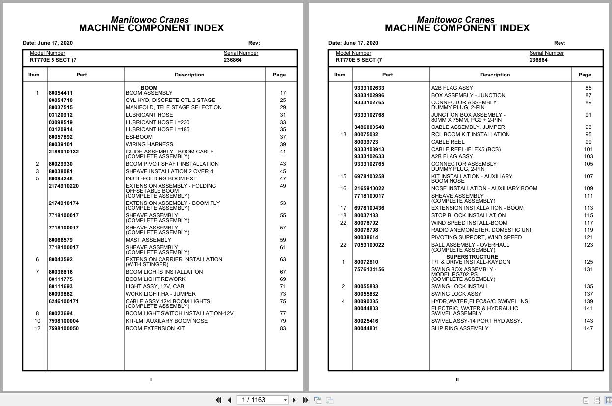 Grove Crane RT770E 5 SECT 236864 Parts Manual 2020 (1)