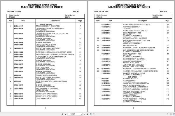 Grove Crane RT800E 229733 Parts Manual 2008 (1)