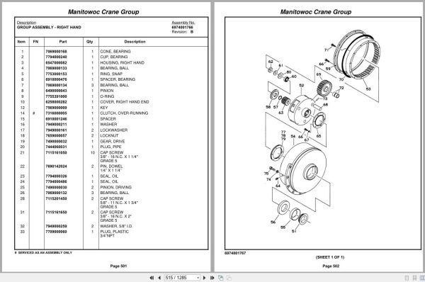 Grove Crane RT855B 79744 Parts Manual 2007 (2)