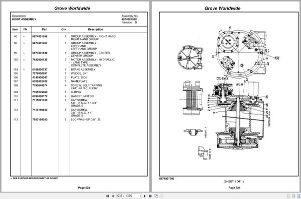 Grove Crane RT855B 79835 Parts Manual 2003 (2)