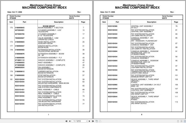 Grove Crane RT855B 82078 Parts Manual 2006 (1)