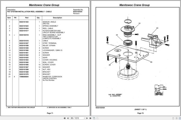 Grove Crane RT855B 82078 Parts Manual 2006 (2)