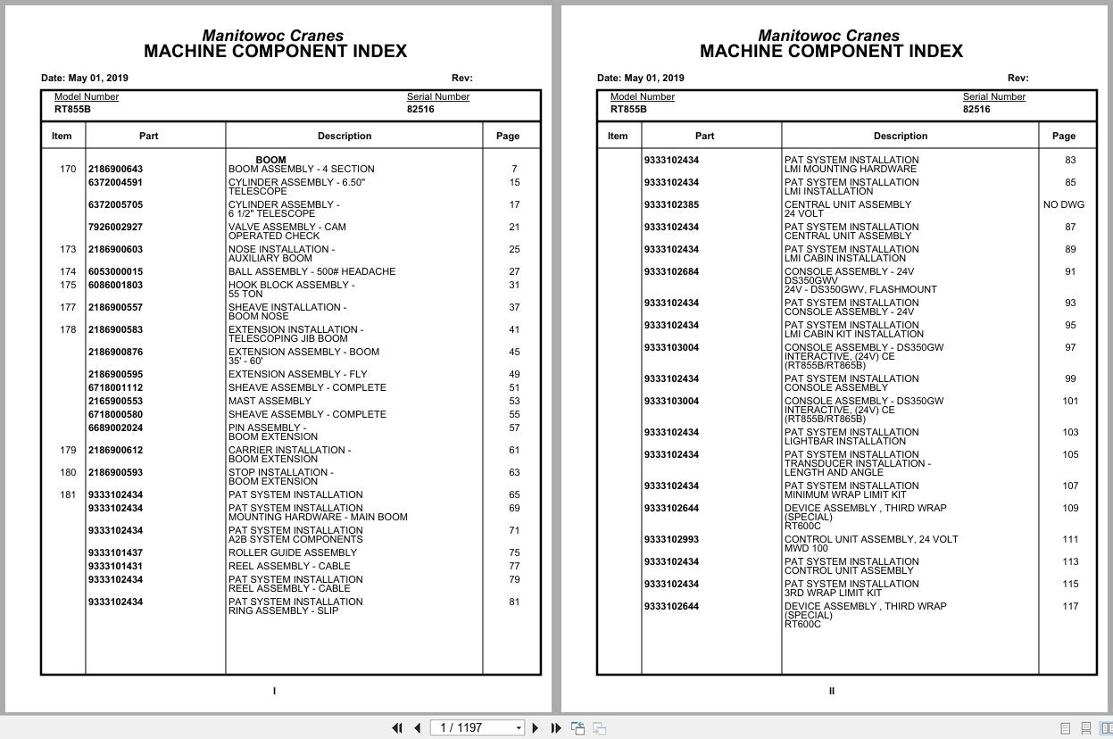 Grove Crane RT855B 82516 Parts Manual 2019 (1)