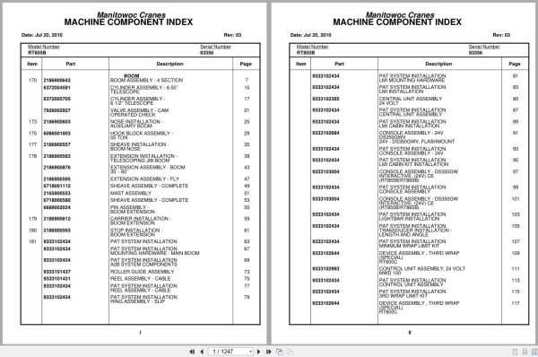 Grove Crane RT855B 83356 Parts Manual 2010 (1)