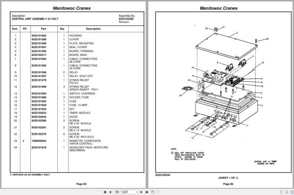 Grove Crane RT855B 83356 Parts Manual 2010 (2)