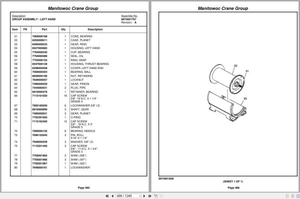 Grove Crane RT855B 83942 Parts Manual 2005 (2)
