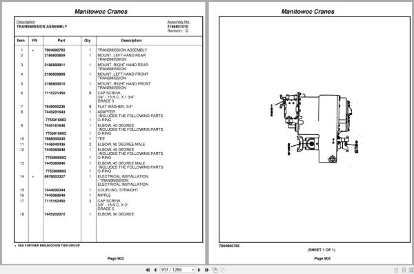 Grove Crane RT855B 84865 Parts Manual 2010 (2)