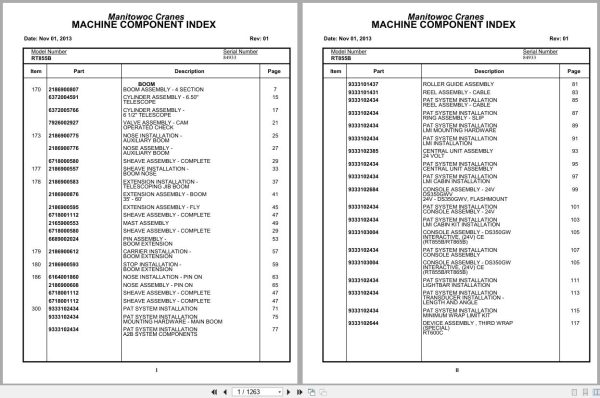 Grove Crane RT855B 84933 Parts Manual 2013 (1)