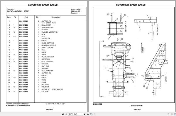 Grove Crane RT855B 87176 Parts Manual 2007 (2)