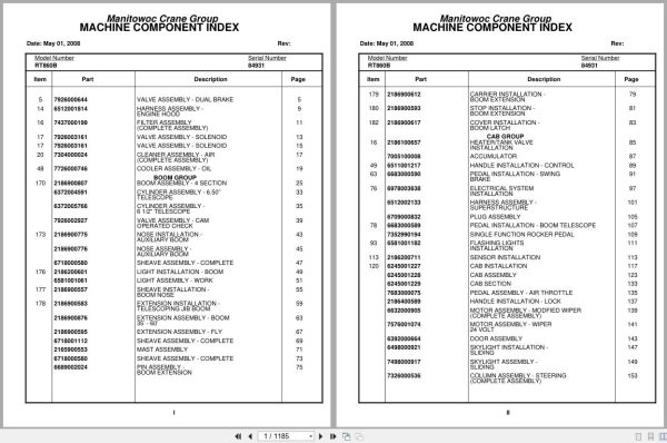 Grove Crane RT860B 84931 Parts Manual 2008 (1)