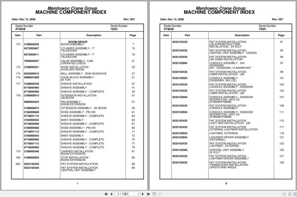 Grove Crane RT865B 79391 Parts Manual 2006 (1)