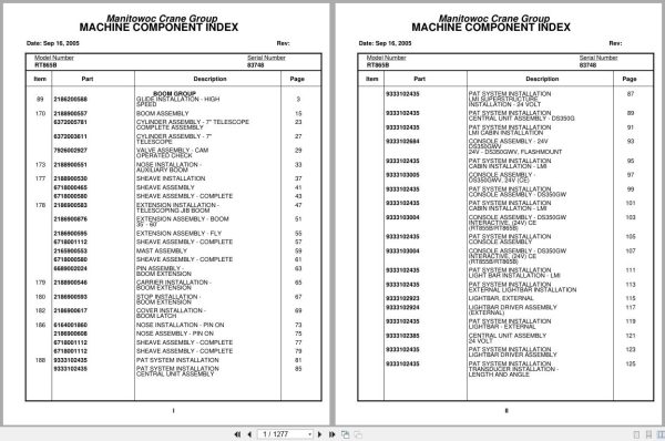 Grove Crane RT865B 83748 Parts Manual 2005 (1)