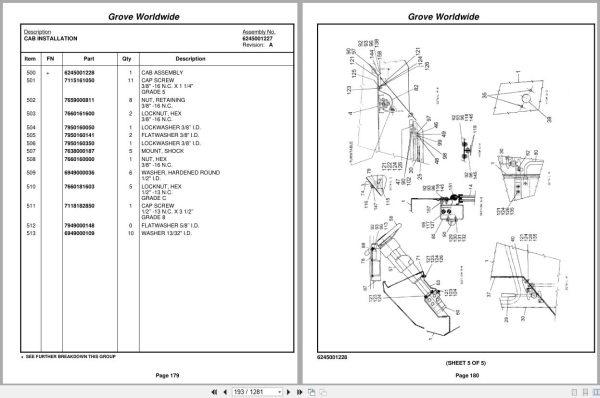 Grove Crane RT865B 83749 Parts Manual 2004 (2)