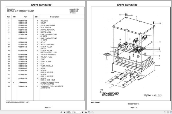 Grove Crane RT865B 86902 Parts Manual 2004 (2)