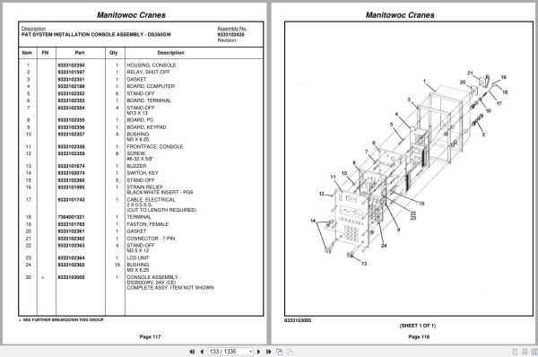 Grove Crane RT865BXL 83364 Parts Manual 2012 (2)