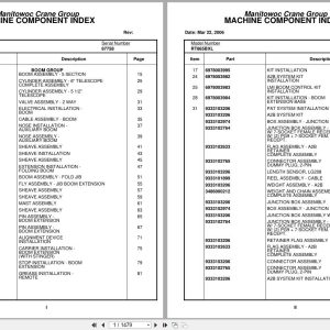 Grove Crane RT865BXL 87758 Parts Manual 2006 (1)