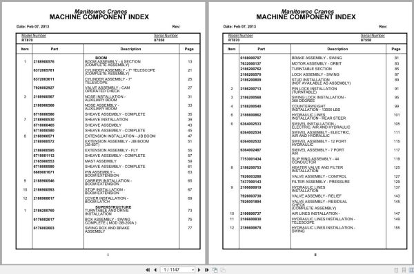 Grove Crane RT870 87558 Parts Manual 2013 (1)