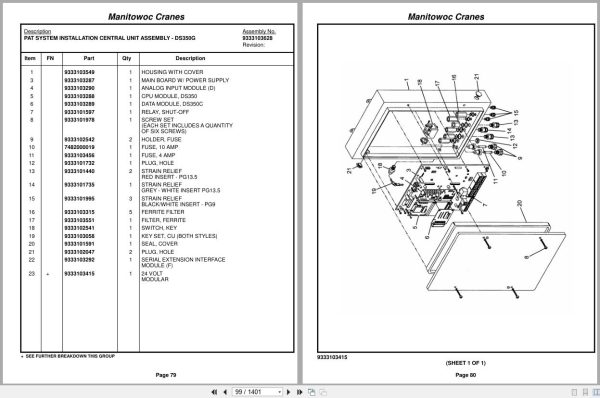 Grove Crane RT875BXL 223232 Parts Manual 2015 (2)