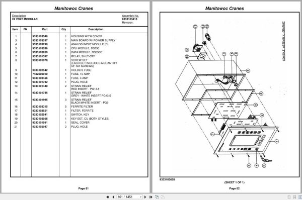 Grove Crane RT875BXL 223254 Parts Manual 2015 (2)