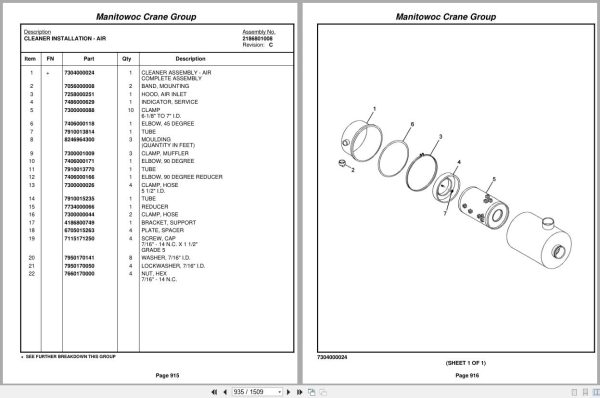 Grove Crane RT875BXL 223419 Parts Manual 2007 (2)