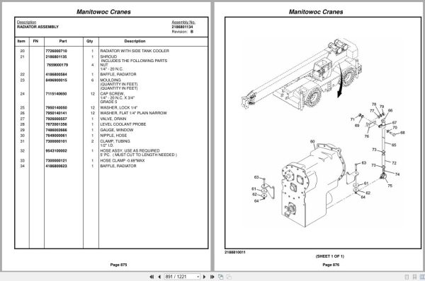 Grove Crane RT875C 223005 Parts Manual 2015 (2)