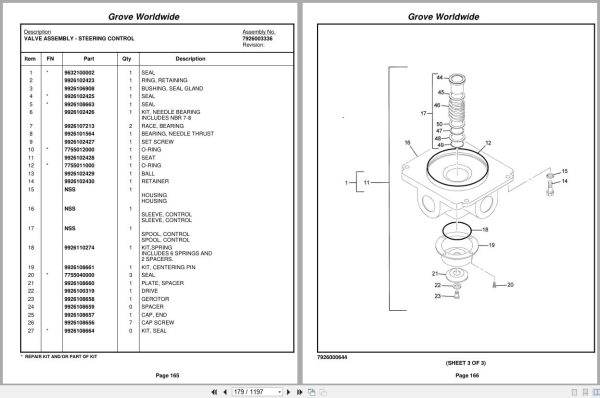 Grove Crane RT875C 223322 Parts Manual 2003 (2)