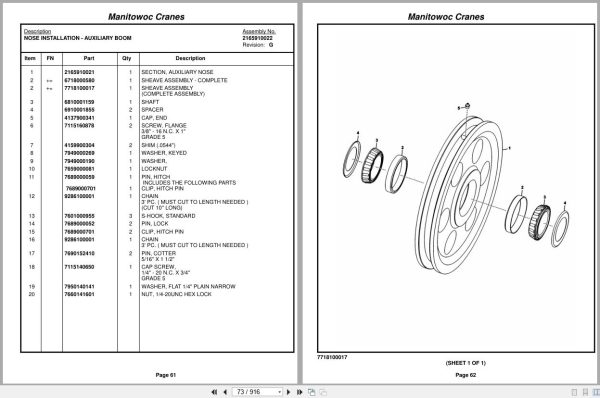 Grove Crane RT875E 224017 Parts Manual 2015 (2)