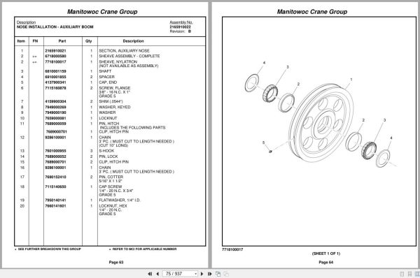 Grove Crane RT875E3 226419 Parts Manual 2007 (2)
