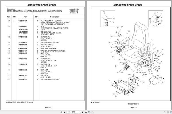 Grove Crane RT875E3 227299 Parts Manual 2008 (2)