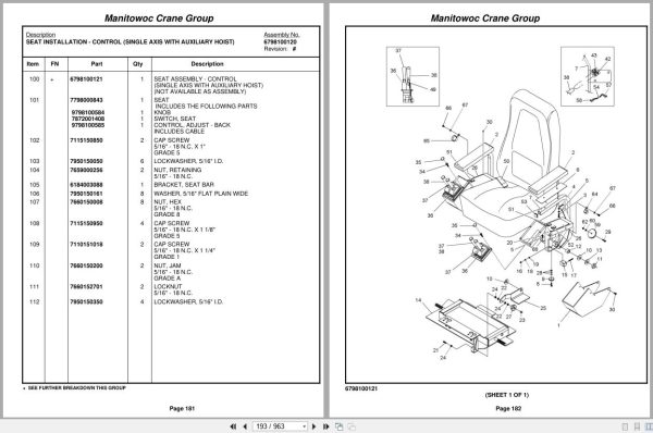 Grove Crane RT875E3 227708 Parts Manual 2007 (2)