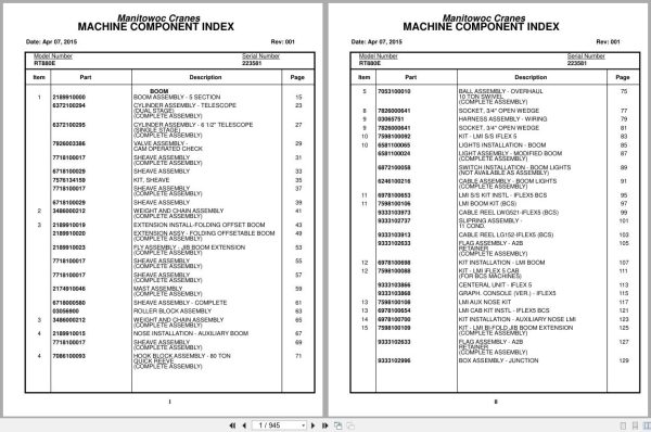 Grove Crane RT880E 223581 Parts Manual 2015 (1)