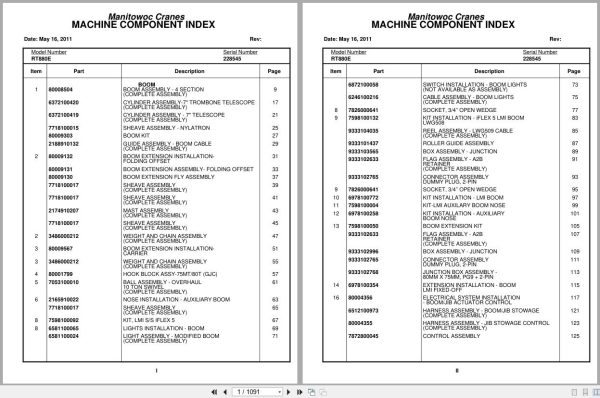 Grove Crane RT880E 228545 Parts Manual 2011 (1)