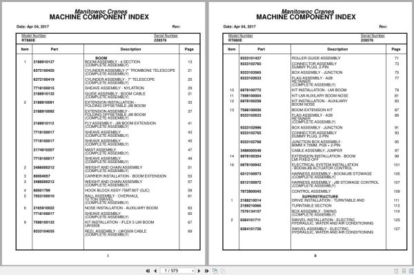 Grove Crane RT880E 228576 Parts Manual 2017 (1)