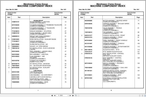 Grove Crane RT880E 228796 Parts Manual 2008 (1)