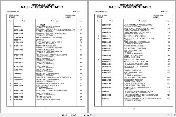 Grove Crane RT880E 229432 Parts Manual 2011 (1)